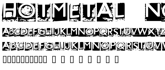 HOTMETAL  Normal font